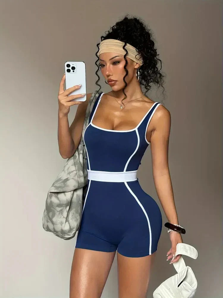 Women's Tracksuit Seamless Yoga Set Yoga Jumpsuits One Piece Workout Rompers Sportswear Gym Set Workout Clothes Women Bodysuit