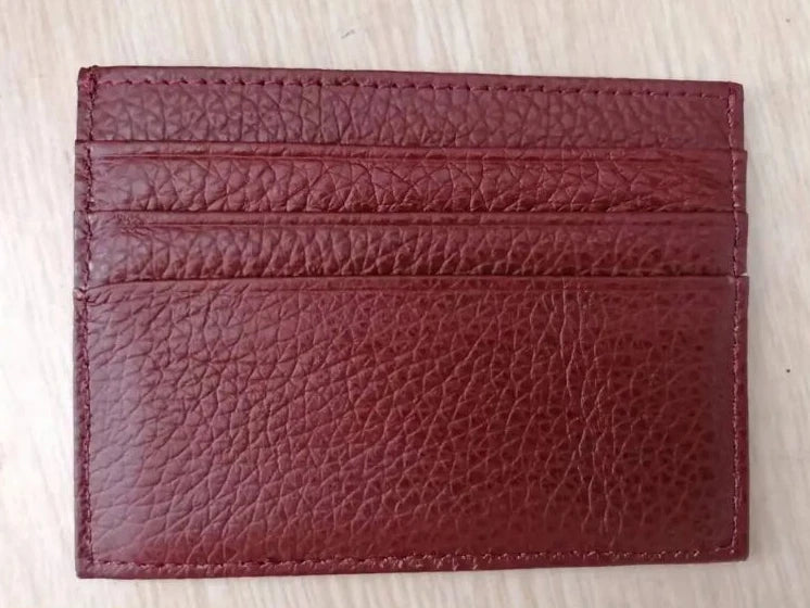 Porte-cartes en cuir de vachette avec logo personnalisé pour femme et homme, sac à cartes fin en cuir véritable, gravure du nom, portefeuille de luxe décontracté
