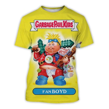 Cartoon Garbage Pail Kids Graphic T-shirts 3D Print Kid Anime Tees Fashion Men Women Short Sleeve O-Neck Tshirt Harajuku Y2k Top