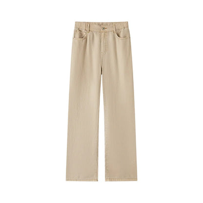 Semir Jeans Women Elastic Waist Long Trousers 2025 New Summer Version Cool Feeling Wide-leg Trousers