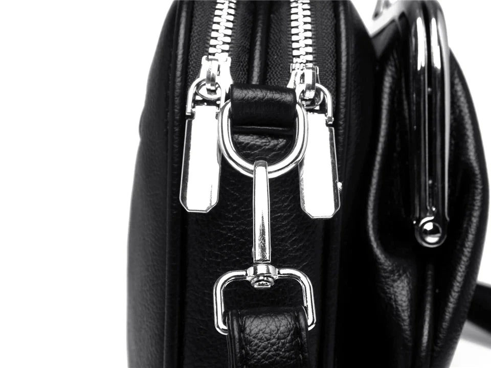 Elegant Shoulder Bag for Women Soft Leather Crossbody Bags Designer Multiple Pockets Messenger Bag Ladies Purses and Handbags