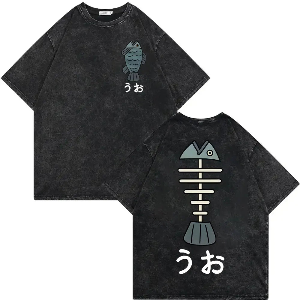 Dandadan Japanese Anime Vintage Washed T-shirt Men Women High Quality Fashion T-shirts Summer Casual Cotton Short Sleeve T Shirt