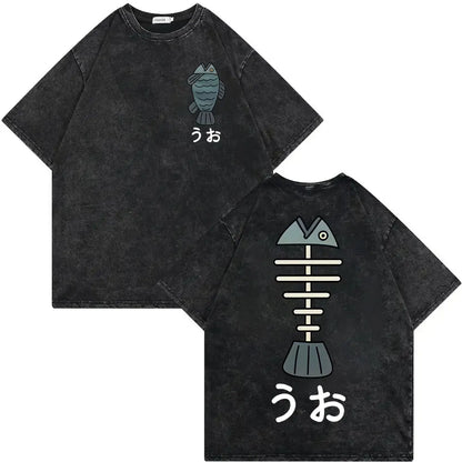 Dandadan Japanese Anime Vintage Washed T-shirt Men Women High Quality Fashion T-shirts Summer Casual Cotton Short Sleeve T Shirt