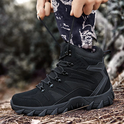 Men's Desert Combat Boots Men Ankle Boots Male Hiking Shoes Tactical Boots Big Size 39-46 Work Safety Shoes Motocycle Boots