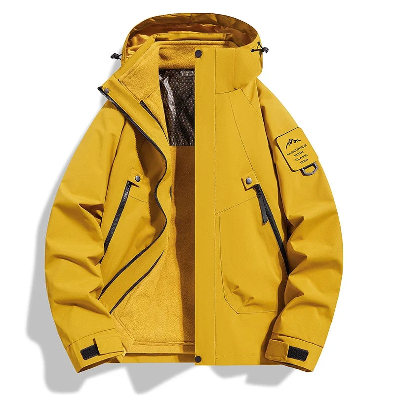 New Autumn and Winter Graphene Heating Cold Warm Insulation Men's Women's Three in One Jacket Waterproof Windproof Assault Suit