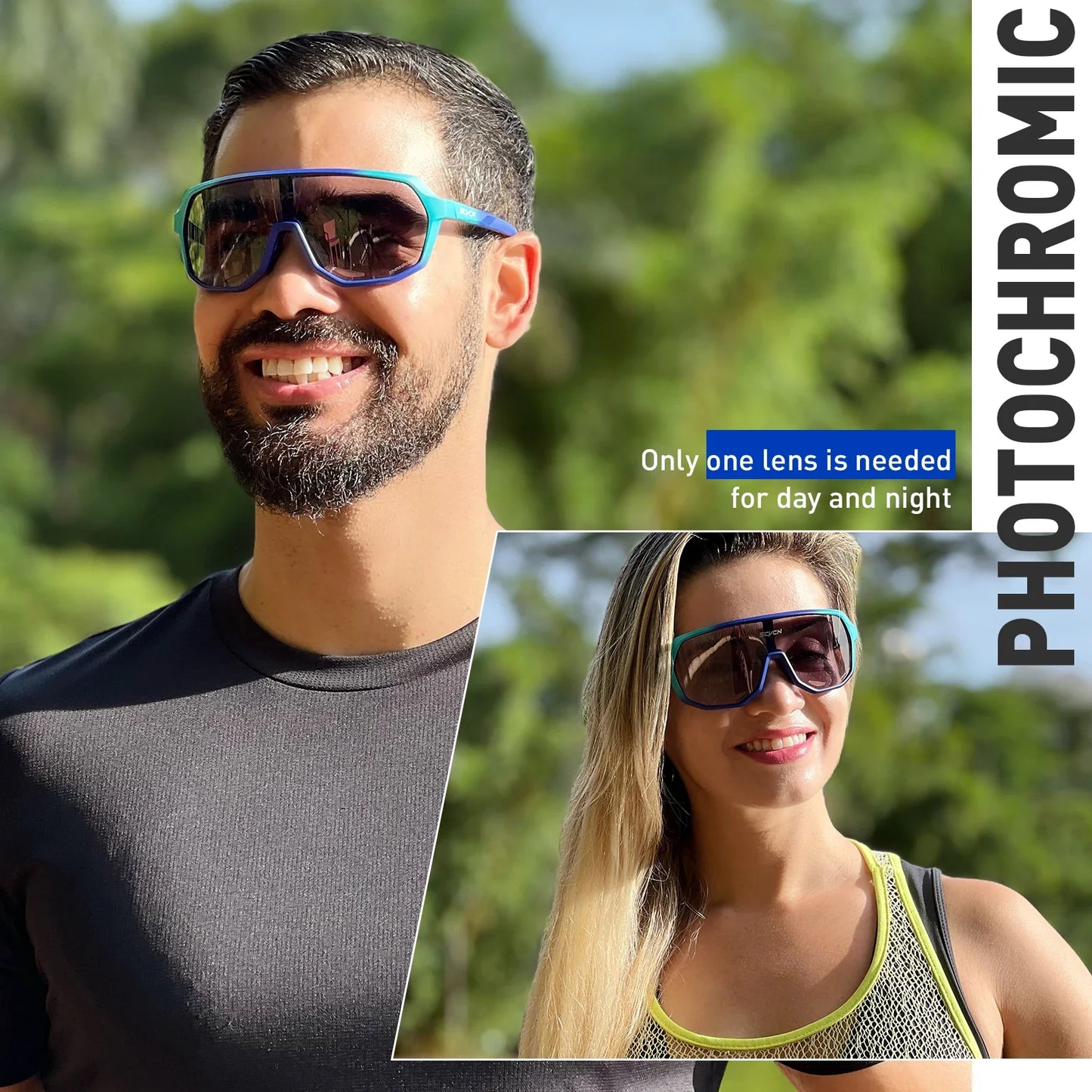 Photochromic Sports Sunglasses Cycling Glasses for Men Mountain MTB Bike Road Bicycle Cycle Goggles UV400 Women Driving
