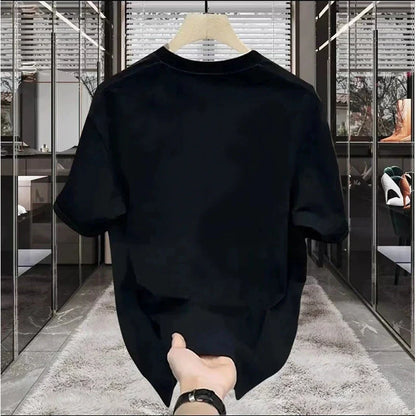 Men's Cotton T-shirts 5XL WhiteT Shirt for Men Casual Summer Wear Hip Hop Print Black Tee Shirts Men Clothing Fashion