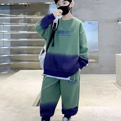 Sweatshirt Set Print Boy Autumn Winter Korean Kids Clothes 2025 Children's Boy's Clothing Child Boys Sets Costume Outfit 4 Years