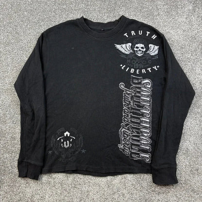 Y2K Nematode Phantom Thread Printing Long Sleeve T Shirt Loose and Heavy Style Old Washed Gothic Retro Street Fashion Top