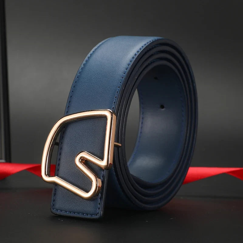 Width 3.8cm Famous Brand Belt Men Top Quality Luxury Genuine Leather Belts for Men Strap Metal Belt Fashion Women's Belt jeans