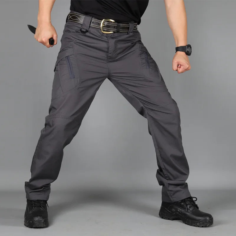 New Tactical 2-piece Set Pants Mens Outdoor Work Cargo Trousers Spring Summer Multi-pocket Waterproof Pant Training Hik Overalls