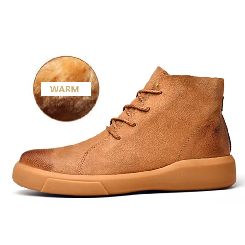 Mens Genuine Leather Winter Ankle Military Treking Tactical Boots Outdoor Men Shoes