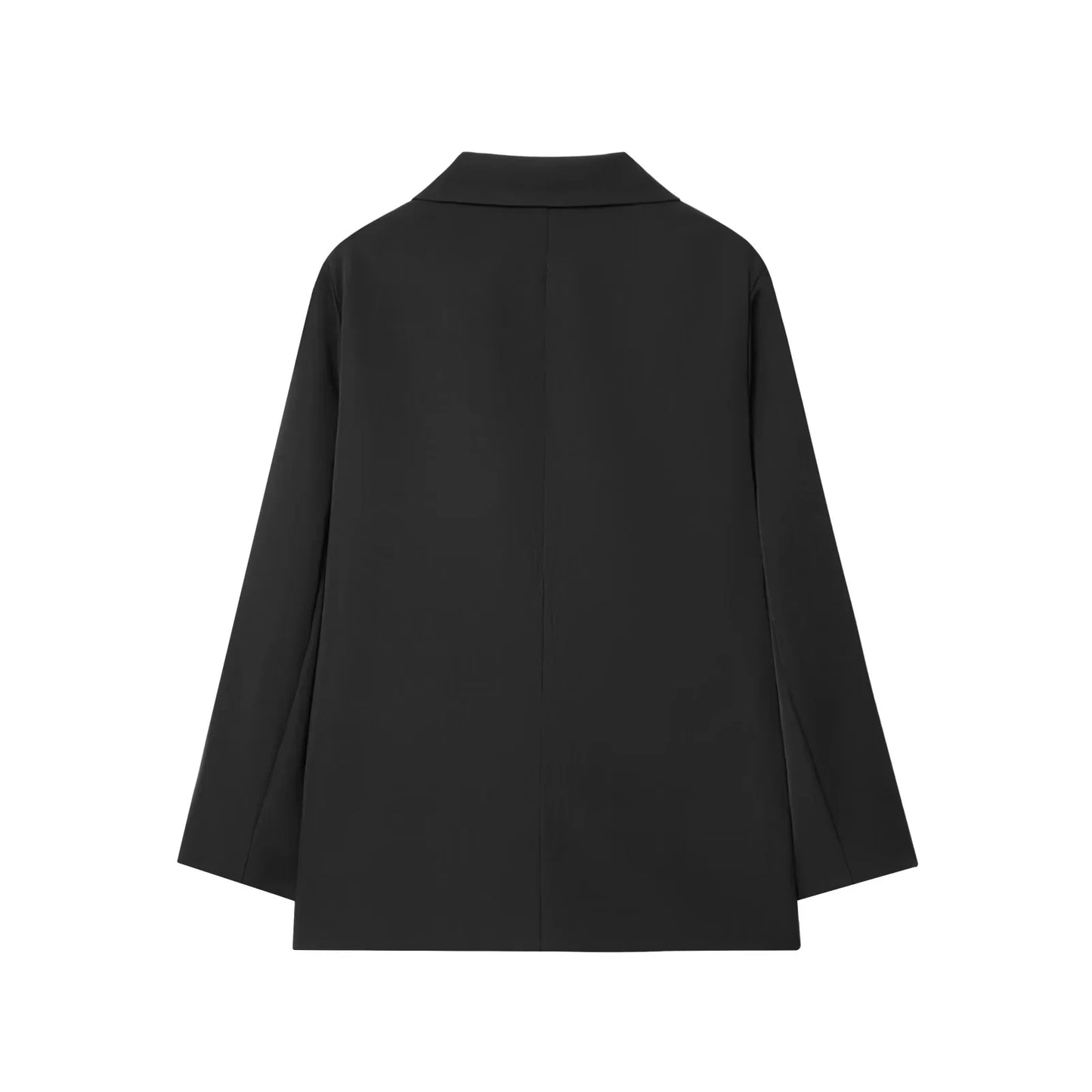 Fall Elegant Lady Commute Blazer Lapel Double-breasted Blazer Coat 2025 Spring Autumn Fashion Minimalist Office Women Blazer