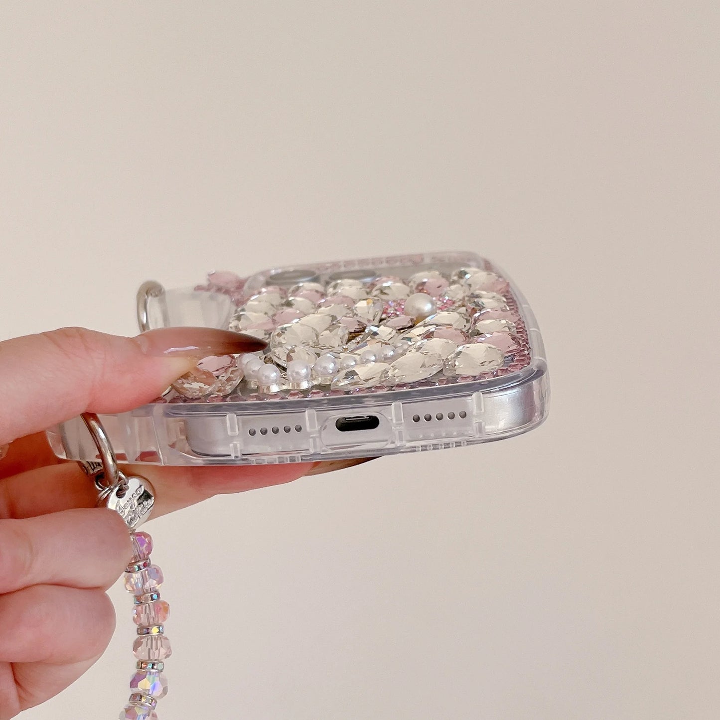 Rhinestone Hand bag Lollipop Design Phone Case For iPhone 17 Pro Max 16 15 14 13 Pro Max 15 14 16 Plus 17Air Fashion Trend Case