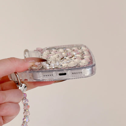 Rhinestone Hand bag Lollipop Design Phone Case For iPhone 17 Pro Max 16 15 14 13 Pro Max 15 14 16 Plus 17Air Fashion Trend Case