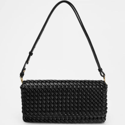 Luxury Woven Women's Bag Fashion PU Leather Shoulder Bags for Women Cover Flap Envelope Crossbody Bag Designer Bags Clutch Purse