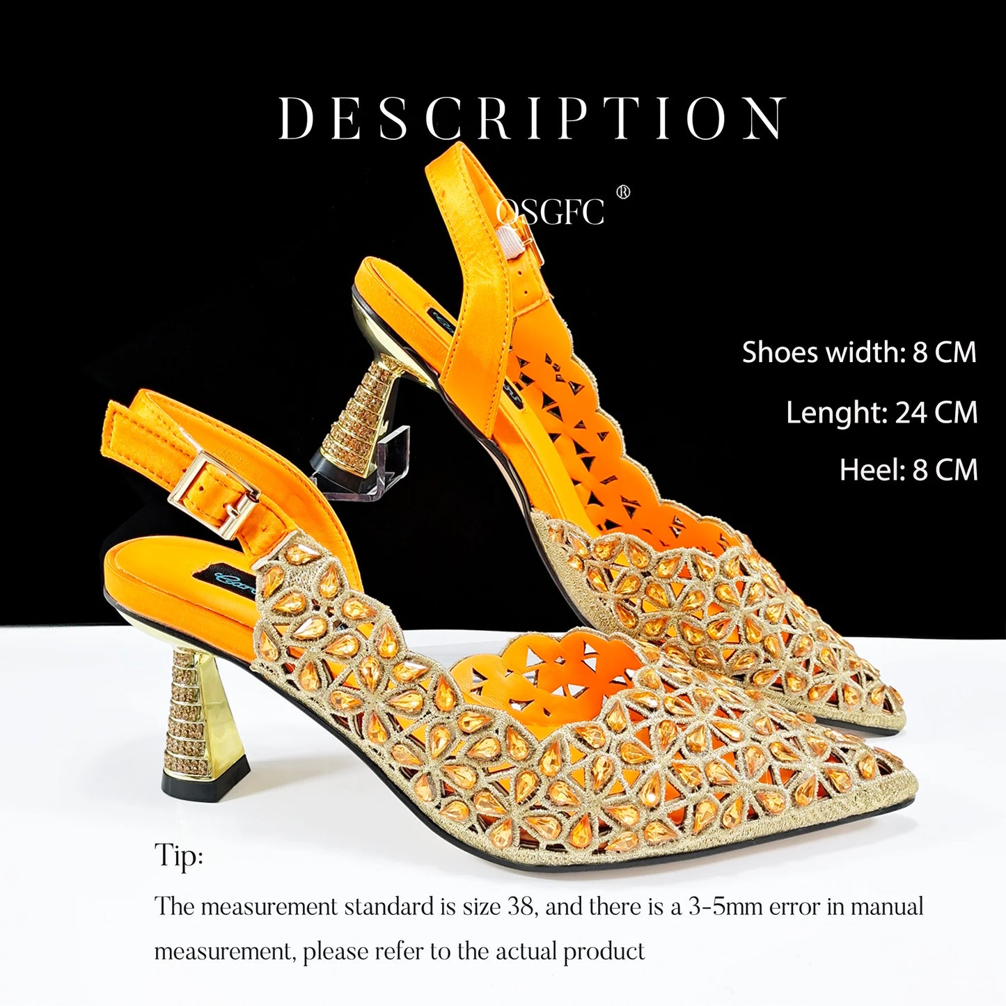 Fashion Design Heart Shape Three-Dimensional Hard Bag and Sexy Stiletto Shoes Shiny Rhinestones