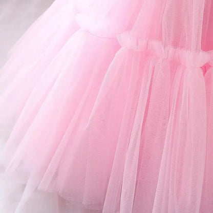 Baby Yellow Dress For Girls Kids Wedding Bridesmaid Dresses Toddler Tulle Birthday Princess Party Dress Infant Outfits Vestidos