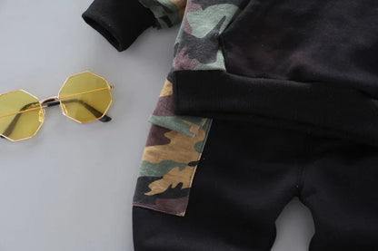 New Spring Autumn Children Clothing Baby Girl Clothes Boys Casual Hooded T-Shirt Pants 2Pcs/Sets Toddler Costume Kids Tracksuits