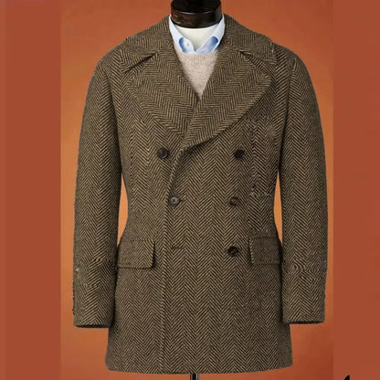 Men's Casual Blazer Herringbone Slim Fit Single Breasted Stylish Comfortable Jacket Men's Coat Double Breasted Blazer Men's Suit