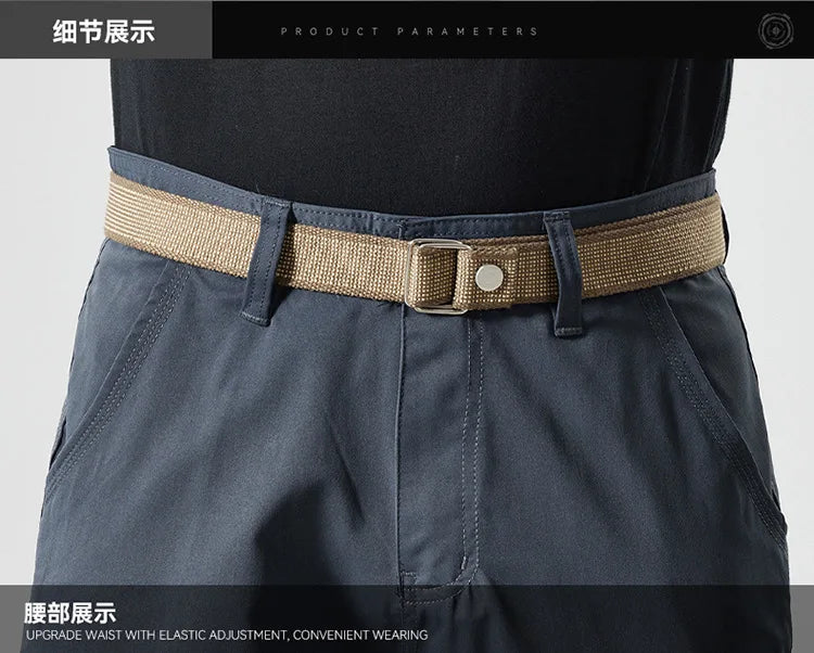 Autumn Work Pants Men Multi-pockets Cargo Trousers Casual Wear-resistant Workwear Spring Straight Pant Outdoor Hiking Trousers