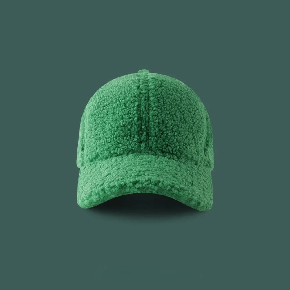 Artificial Lamb Wool Baseball Cap Women Winter Warm Hat Men Outdoor Sports Travels Baseball Hats Autumn Spring Hats