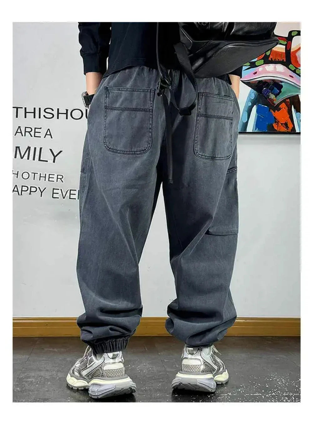 Japanese Streetwear High Quality Baggy Cargo Pants Harajuku Casual Men Clothing Plus Size Joggers Fashion Loose Work Trousers
