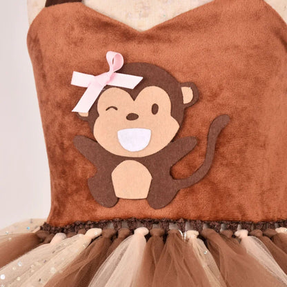 Animal Monkey Children's Mesh Tutu Dress Children's Day Cosplay Costumes Girls Performance Dance Costumes