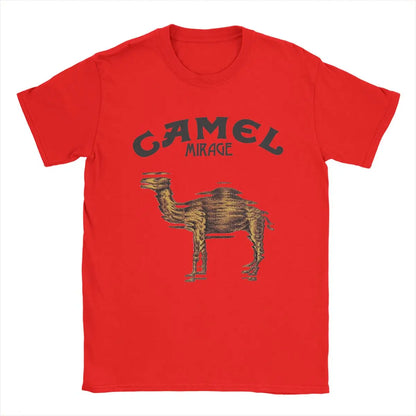 Camel Mirage Band T Shirt Men's Pure Cotton Novelty T-Shirts Crew Neck Tees Short Sleeve Tops 4XL 5XL