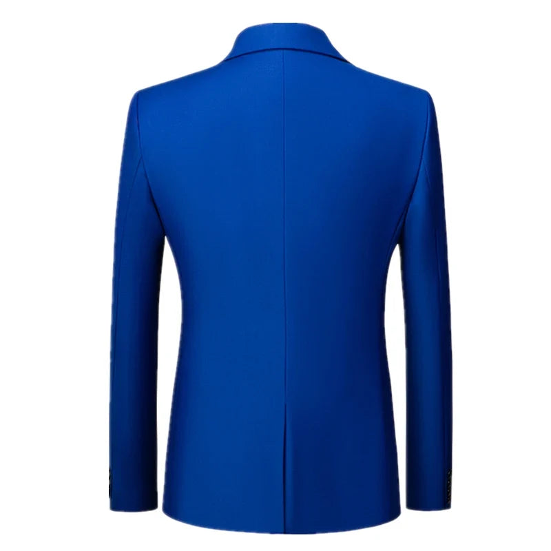 2026 New Men's Green Suit Jacket, Two Button V-Neck Coat, Wedding Party Formal Dress Tops Blue Red Yellow Green Blazers