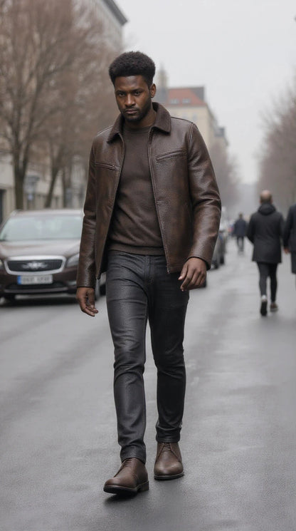 Retro Style Men Boots leather boots Men Ankle Boots #KD581
