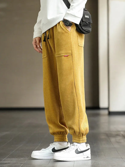Pants Men Loose Fit Baggy Sweatpants Casual Fashion Streetwear Trend Autumn Winter Harem Joggers Trouser Male Plus SIze