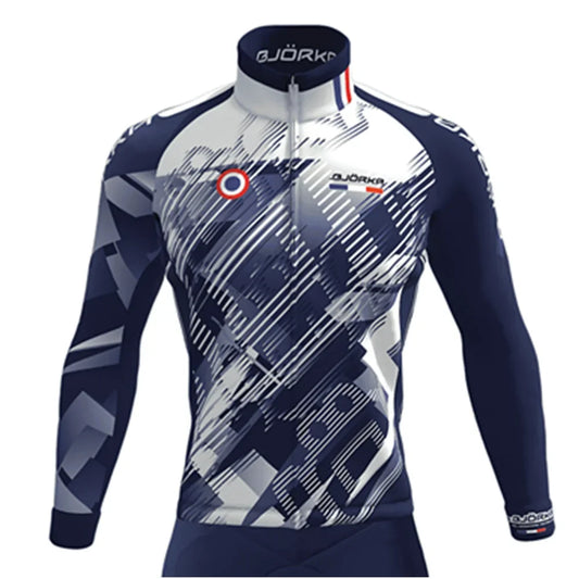 Winter Cycling Thermal Fleece Long Sleeve Jerseys Chamarras De Hombres Men's Pro Team Bicycle Jackets 3 Rear Pockets Coat