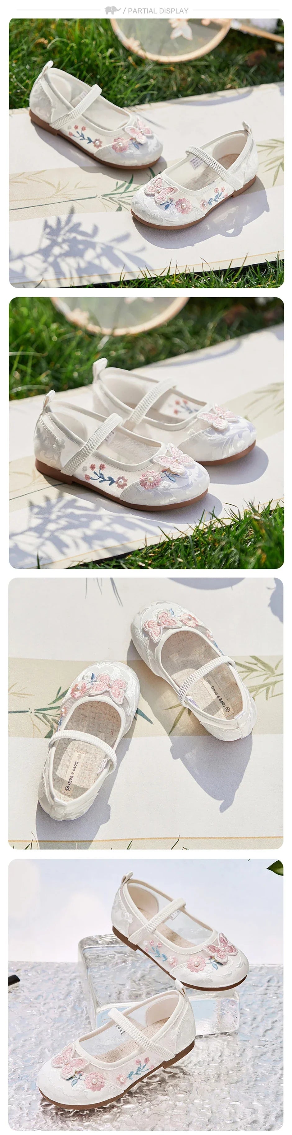 Girls Mesh Sandals Summer Children Cool Shoes Fashion Sweet Casual Party Breathable Satin Patterned Sandals DB2261272