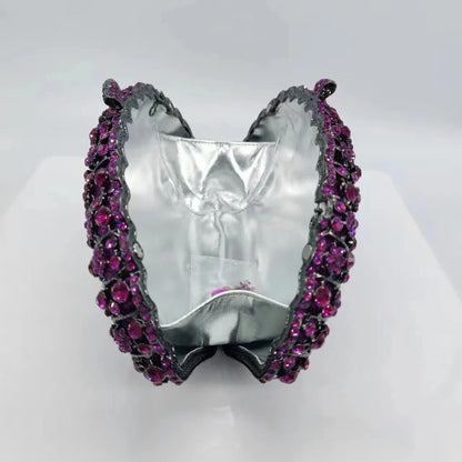 High Quality Elegant Exquisite Fan Shaped Ladies Evening Clutch Bag Banquet Chain Shoulder Bag