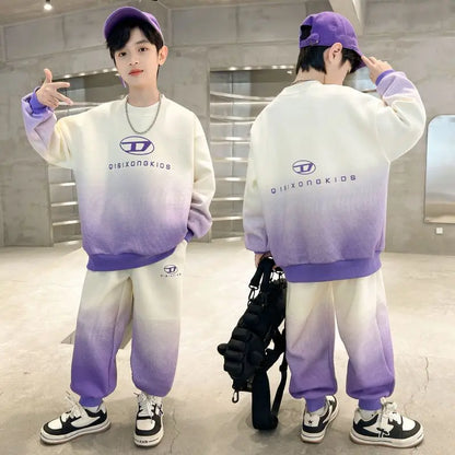 Sweatshirt Set Children's Clothing Boy Suit Costume 8 10 Year Old Clothes Boys Kids Junior Boys' Autumn Winter Child Sets Outfit