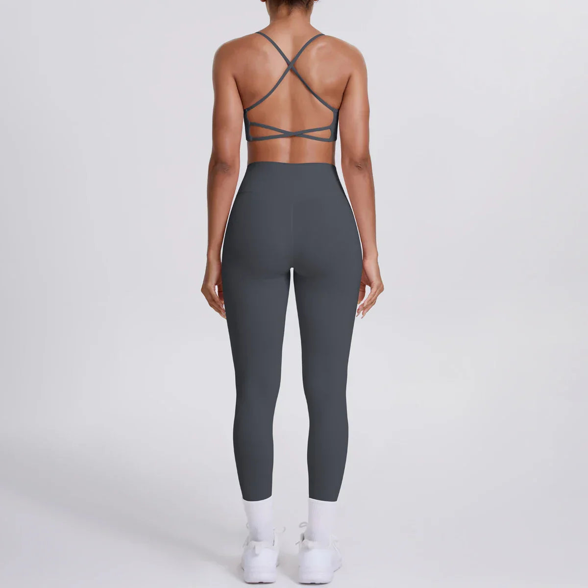Yoga Suit Sports Set Gym Seamless High Impact Sports Bra Women's High Waist and Hips Tight Peach Buttocks Pants Womens Sportswea