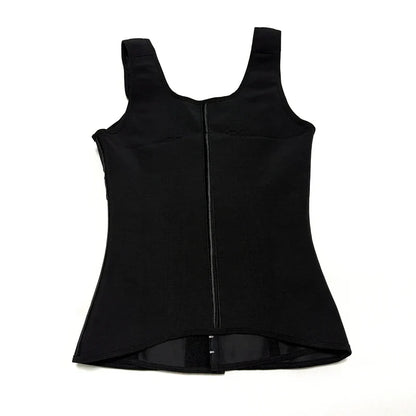 Shapewear Women Fajas Waist Trainer Tummy Control Vest Body Shaper 17 Steel Bones 3-Row Hooks Zipper Adjustable Strap