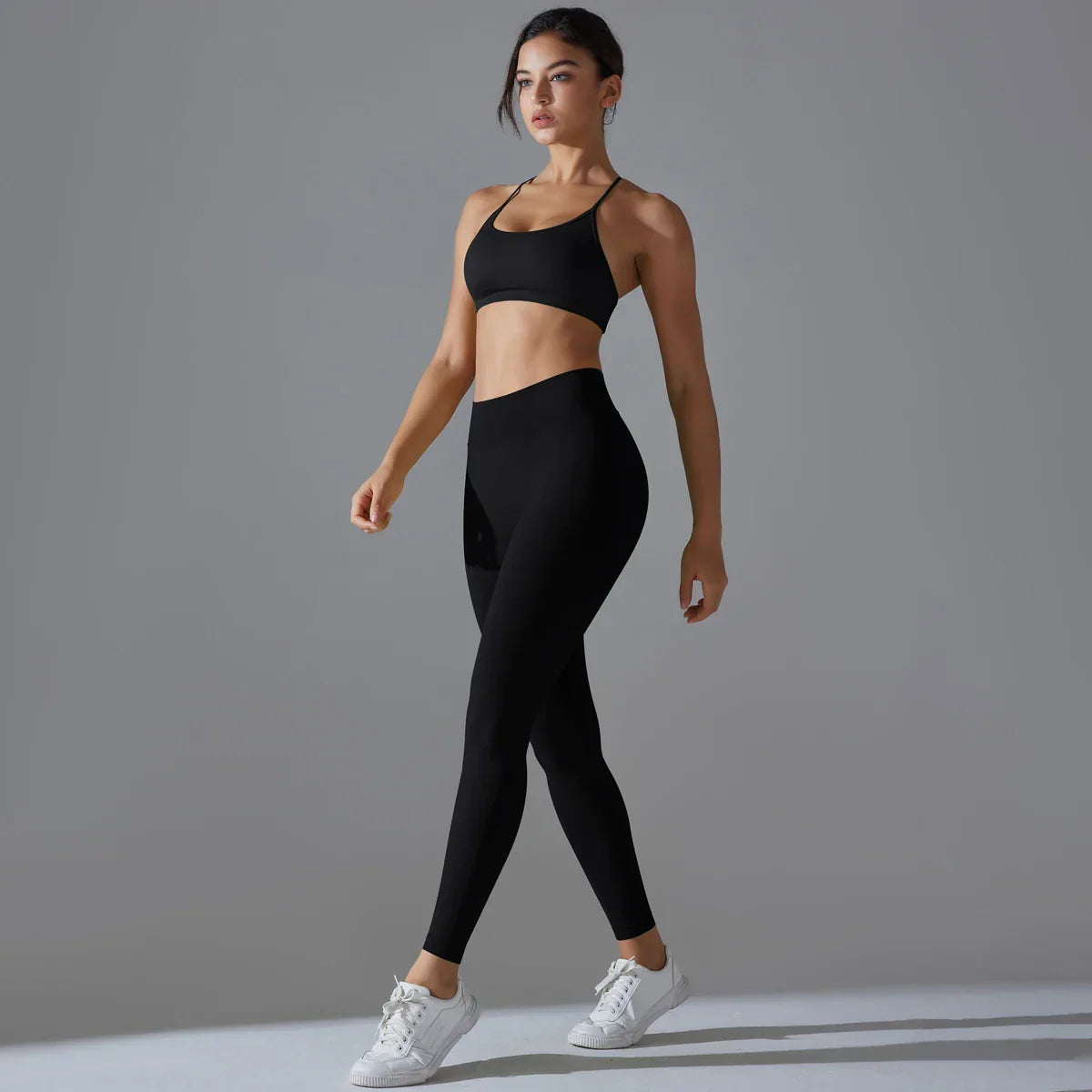 Ribbed Set Woman 2 Piece Seamless Yoga Set Gym Wear Push Up Sports Bra Leggings For Women Workout Outfit Sportswear Tracksuit