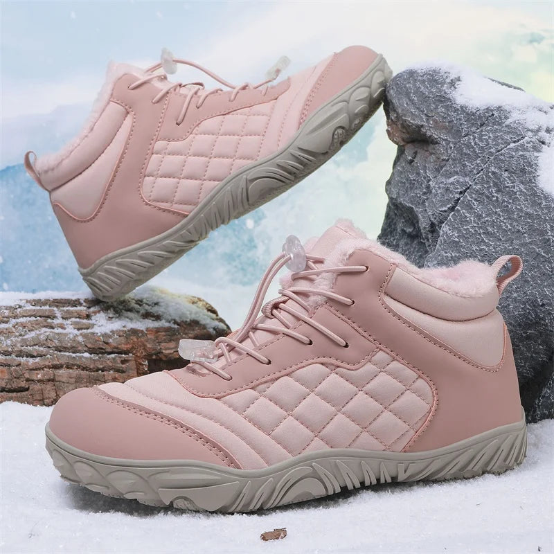 New Winter Booties Outdoor Waterproof Barefoot Boots For Men Ankle Boots Plush Warm Snow Shoes Non-slip Casual Sneakers Big Size