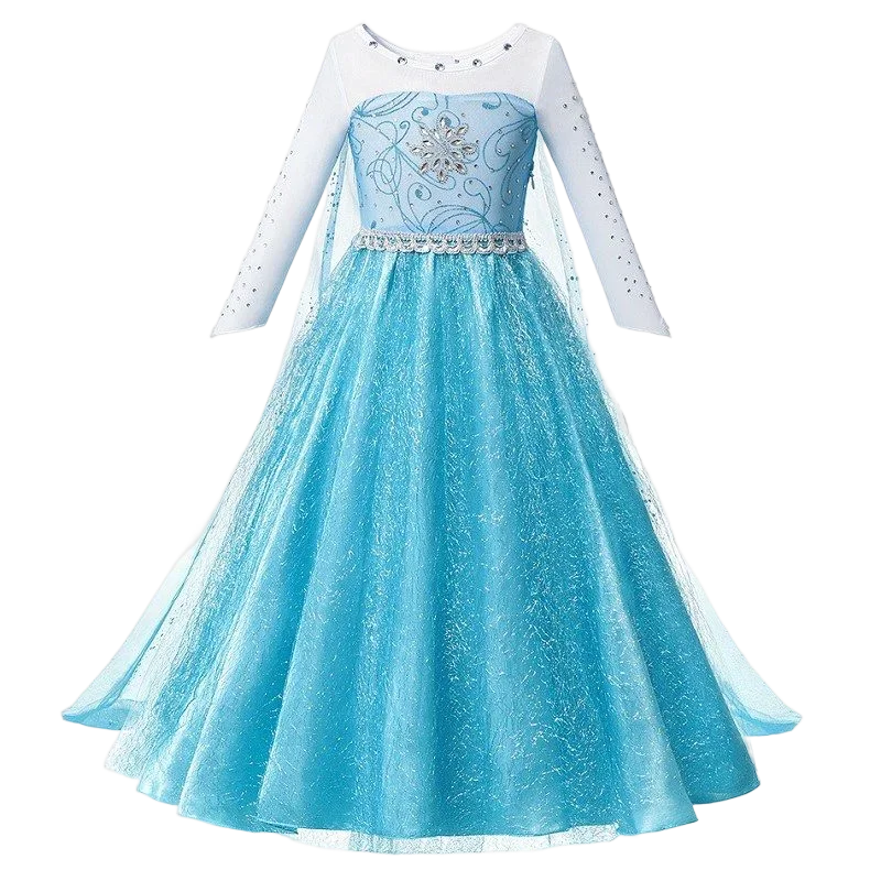 Children Costume Girl Dress Halloween Princess Cosplay Party Rapunzal Anna Elsa Birthday Clothes