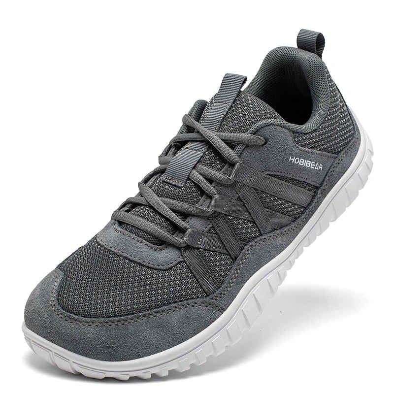 Unisex Wide Toe Sneakers Mesh Breathable Walking Shoes Non Slip Lace Up Sneakers