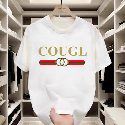 High-end Light Luxury Short-sleeved T-shirt for Men, A New Summer Fashion and Versatile Half-sleeved Round-neck Top for Men