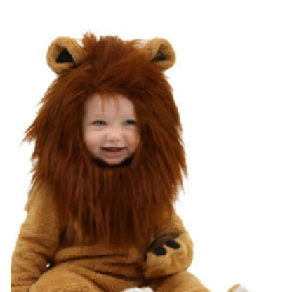 Anime Black Panther And Wizard of Oz Cute Lion Cosplay Costume Bodysuits Children For Men Boys Halloween Superhero Jumpsuits