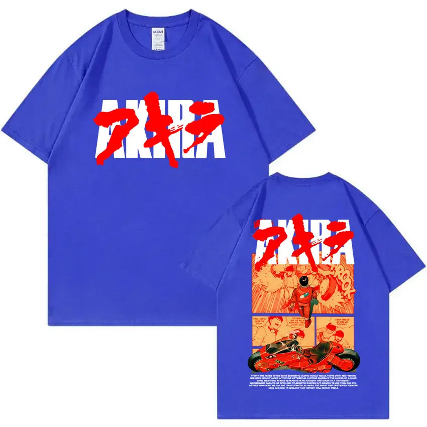 Japanese Science Fiction Cartoon Movie Anime Akira Shotaro Kaneda Graphic T Shirts Men Women Cotton Vintage Oversized T-shirts