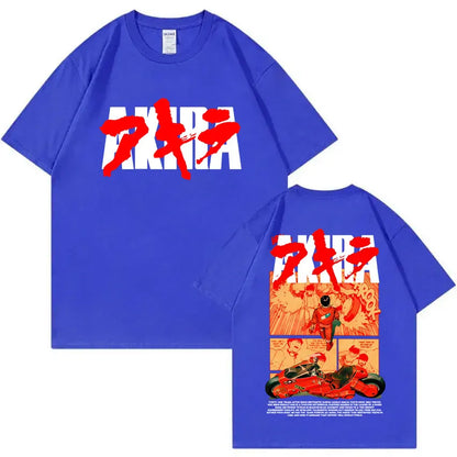 Japanese Science Fiction Cartoon Movie Anime Akira Shotaro Kaneda Graphic T Shirts Men Women Cotton Vintage Oversized T-shirts