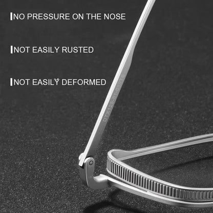 Ultralight Pure Titanium Frames Business Retro Square Men's Reading Glasses Anti-blue Light Customized Myopia DTX125