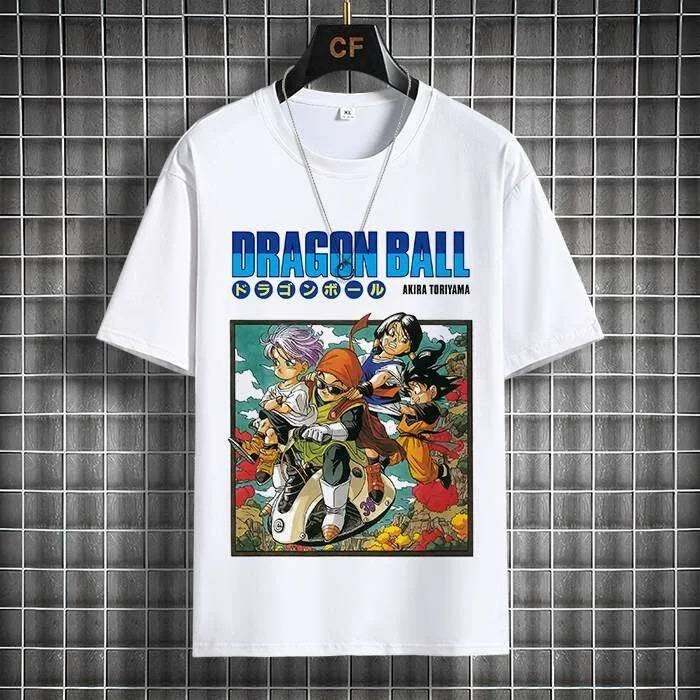 2026 Summer Dragon Ball Z Summer Trendy Short Sleeve Loose Fit T-Shirt Collaborative Release Bird Mountain Memorial Anime Goku
