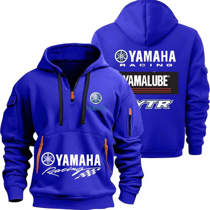 Logo Motorcycle Racing Team Men Half Zipper Hoodie Spring Male Sweatshirt Fashion Sports Men's Pullover Clothes