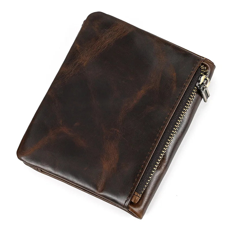 Men Card Holder Geestock Men's Wallet Rfid Credit Card ID Short Wallet Fashion Multi Card Retro Cowhide Coin Purse Casual wallet